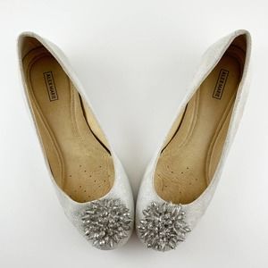 Alex Marie Meghann Beaded Flats Ceylon/Silver Size 7M